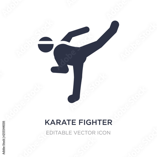 karate fighter icon on white background. Simple element illustration from Sports concept.