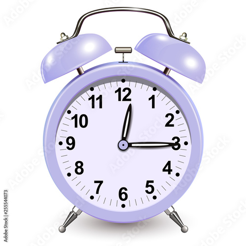 Alarm clock icon, vector 3D design