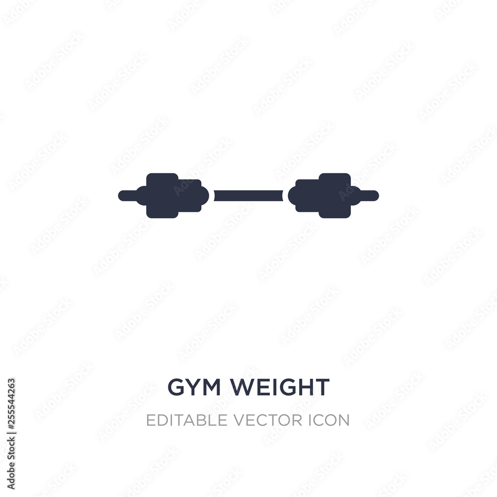 gym weight icon on white background. Simple element illustration from Sports concept.