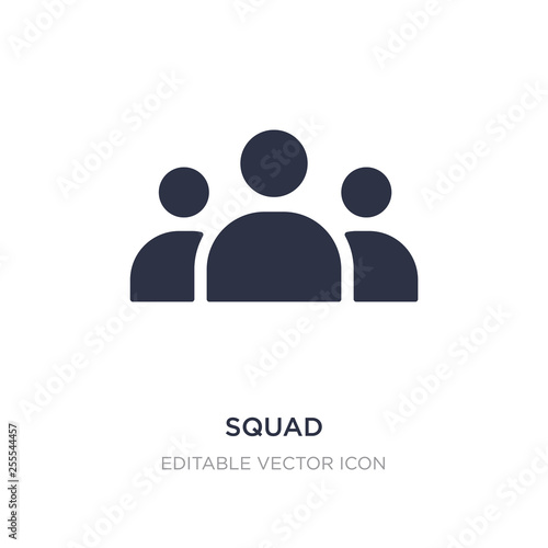 squad icon on white background. Simple element illustration from Tools and utensils concept.