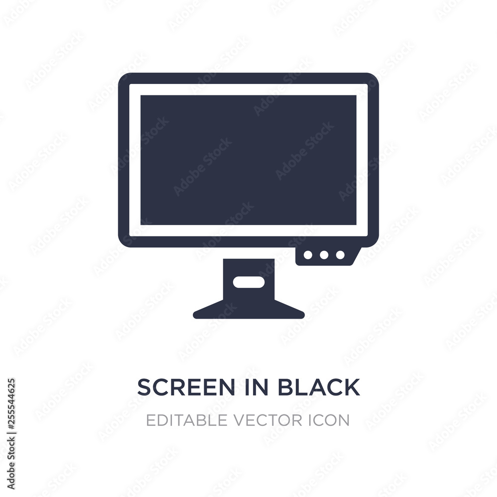 screen in black icon on white background. Simple element illustration from Tools and utensils concept. screen in black icon on white background. Simple element illustration from Tools and utensils concept.