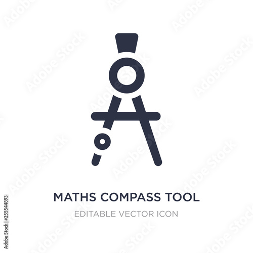 maths compass tool icon on white background. Simple element illustration from Tools and utensils concept.