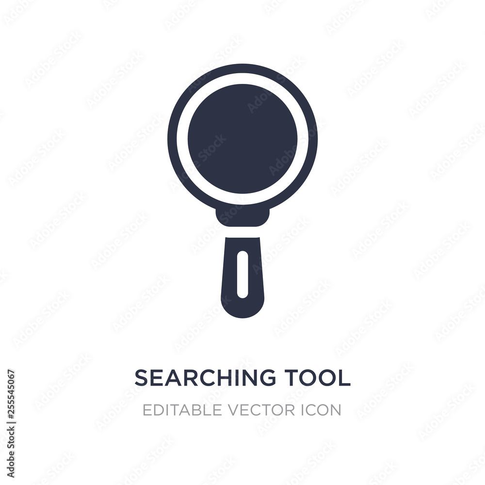 searching tool icon on white background. Simple element illustration from Tools and utensils concept. searching tool icon on white background. Simple element illustration from Tools and utensils concept.