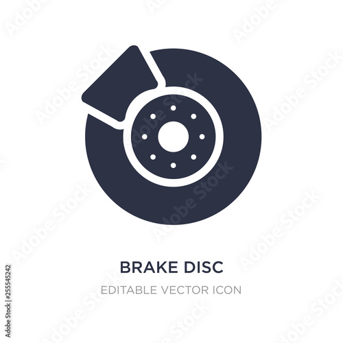 brake disc icon on white background. Simple element illustration from Transportation concept.