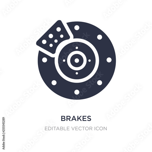 brakes icon on white background. Simple element illustration from Transportation concept.