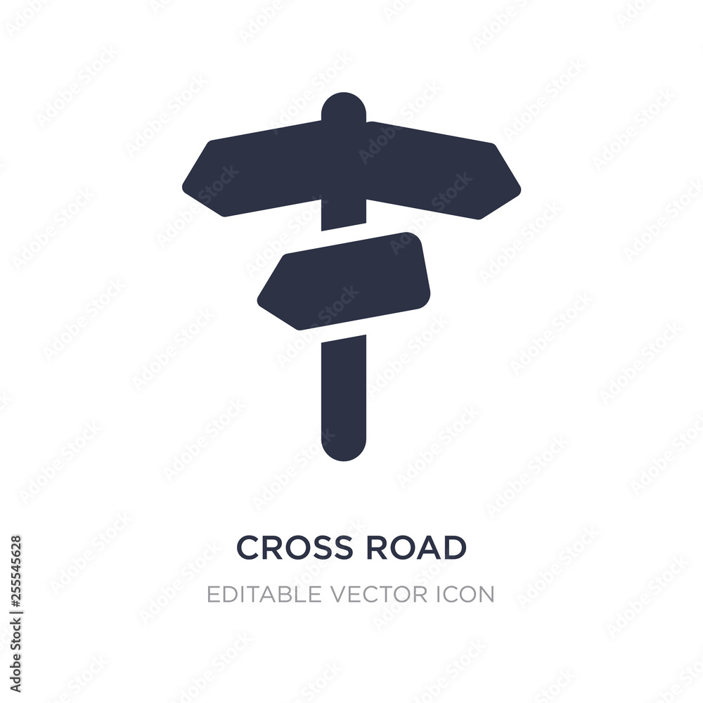 cross road icon on white background. Simple element illustration from Transportation concept. cross road icon on white background. Simple element illustration from Transportation concept.
