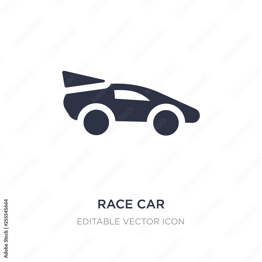 race car icon on white background. Simple element illustration from Transportation concept.