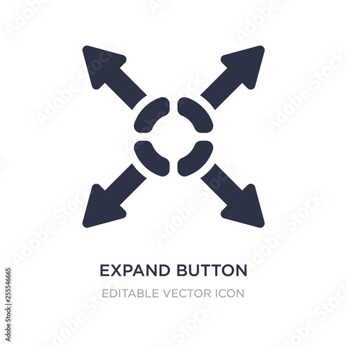expand button icon on white background. Simple element illustration from UI concept.
