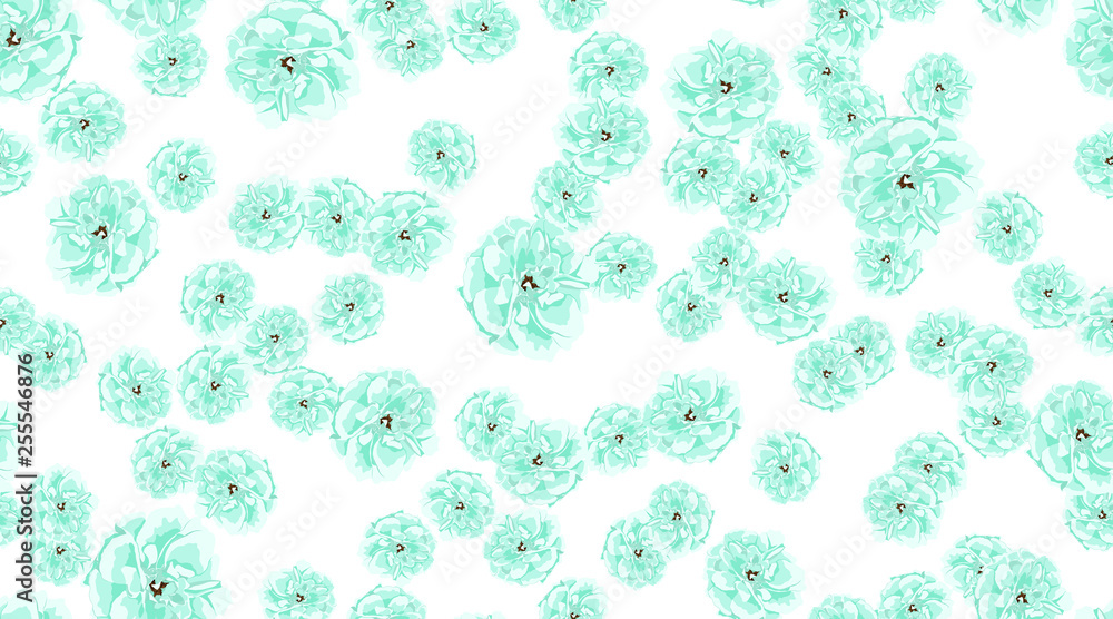 Vintage Roses, Pastel Seamless Pattern.