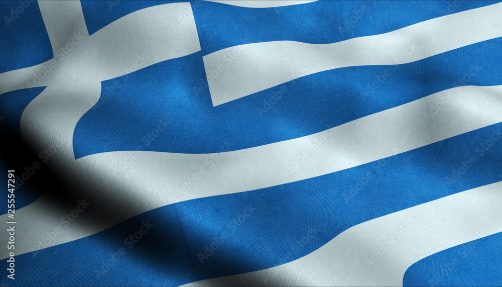 Greece Waving Flag in 3D Greece Waving Flag in 3D