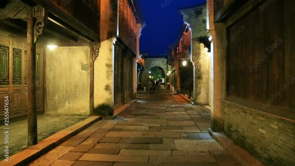 night Wuzhen, , an ancient water town in Zhejiang, lies at the riverside of Beijing-Hangzhou Grand Canal. night Wuzhen, , an ancient water town in Zhejiang, lies at the riverside of Beijing-Hangzhou Grand Canal.