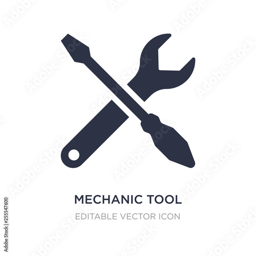 mechanic tool icon on white background. Simple element illustration from UI concept.