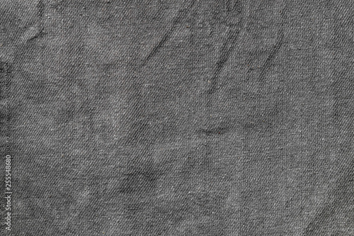 texture of dark gray cotton fabric close-up patterned texture for the background