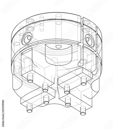 Abstract industry object concept. Vector