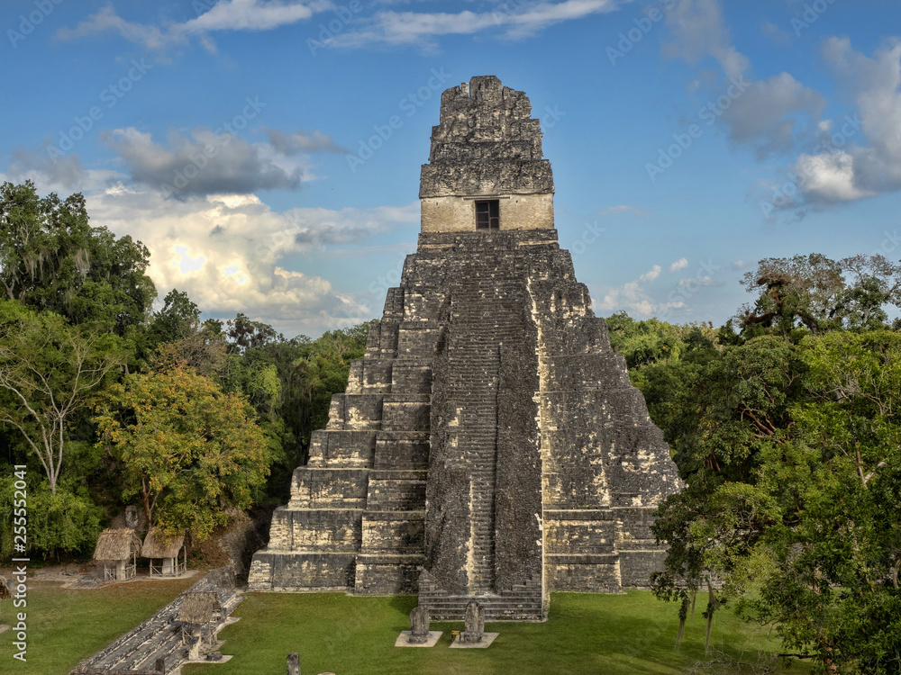 Pyramid of the Jaguar in the national most important Mayan city of Tikal Park, Guatemala