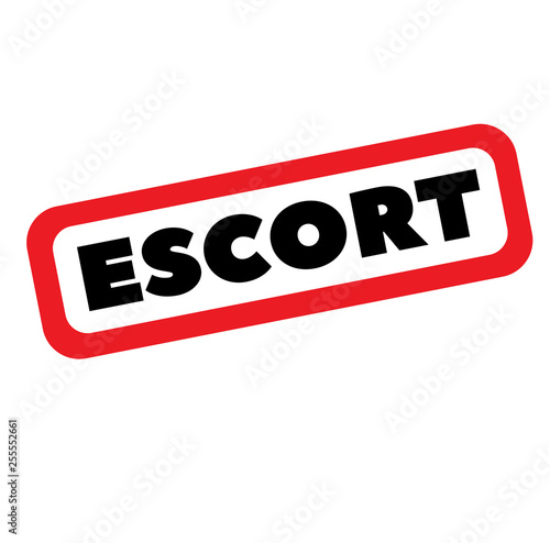 escort stamp on white