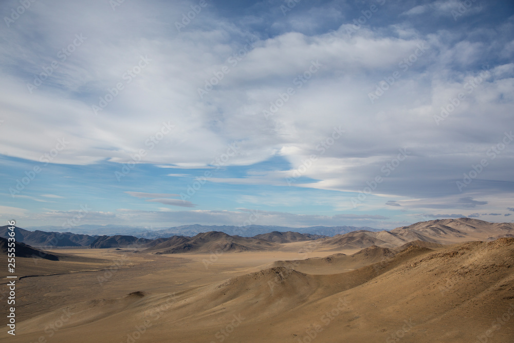 mountains in a landscape of MOngolia