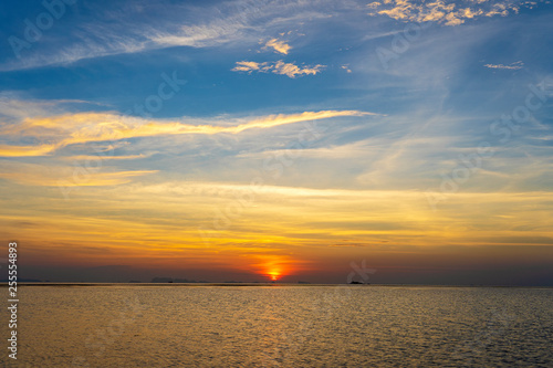 Beautiful sunset above the sea. Summer vacation concept. Thailand © OlegD