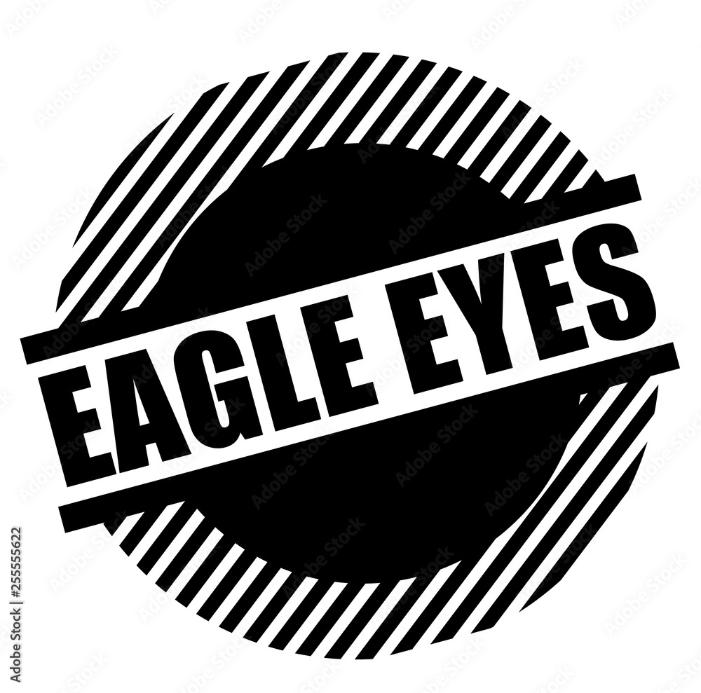 Obraz na plátně Eagle eyes stamp on white