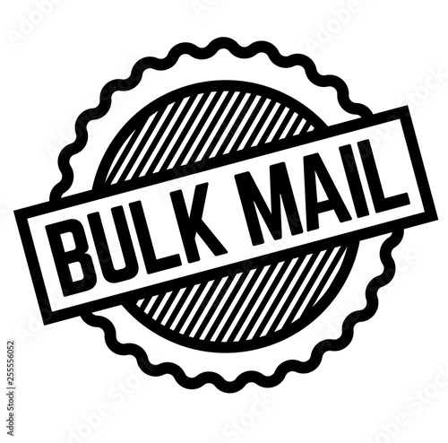 Bulk mail stamp on white photo