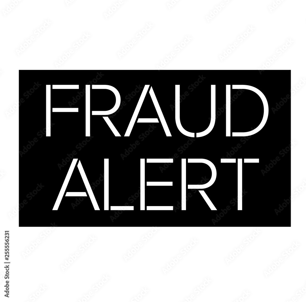 Fraud Alert stamp on white Fraud Alert stamp on white