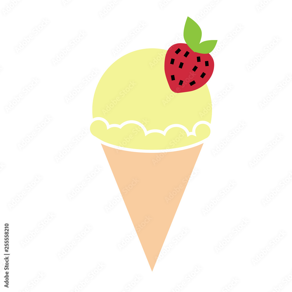 ice cream flat color art illustration ice cream flat color art illustration