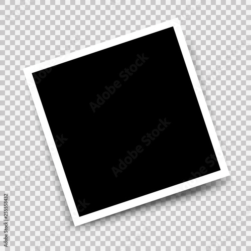 Vector photo frame with shadow mockup design