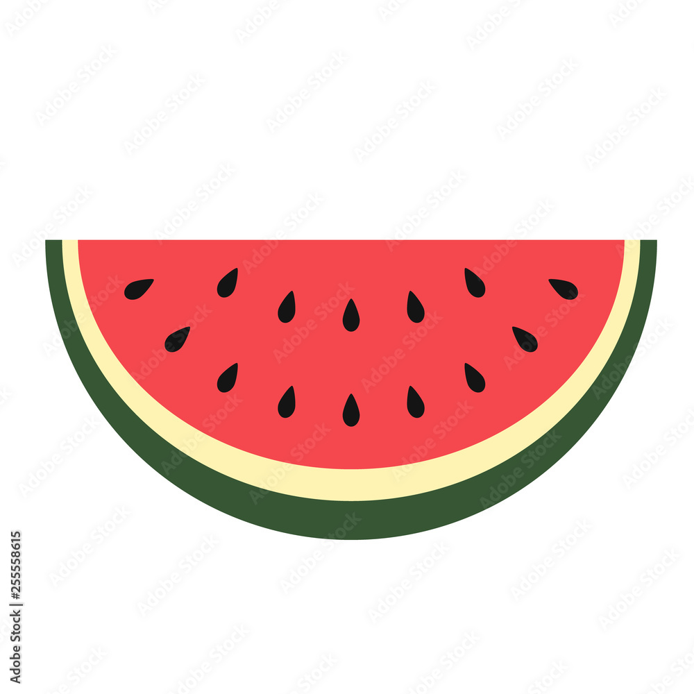 watermelon slice flat color art illustration watermelon slice flat color art illustration