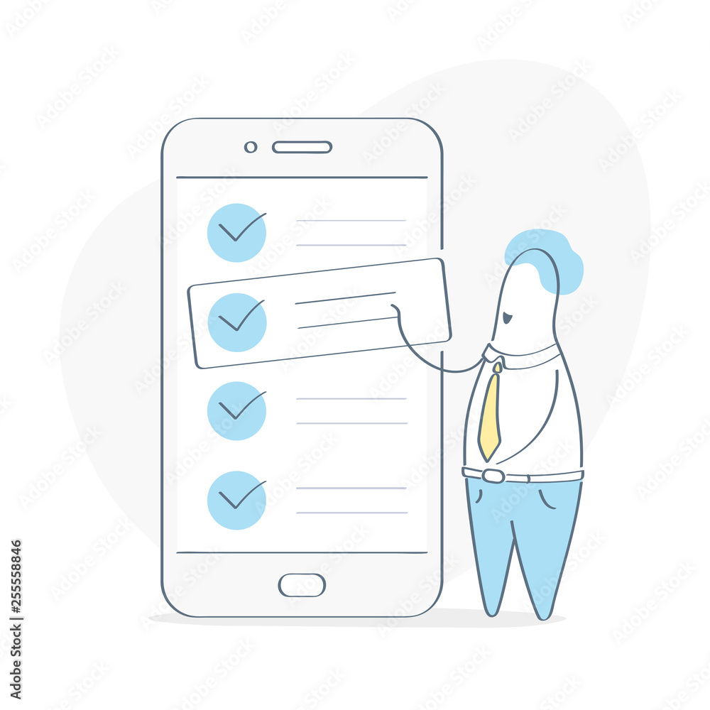 Task management, task prioritization. Project Manager standing near ...