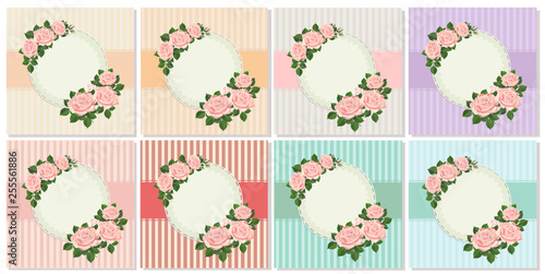 Vector illustration with rose flowers. Romantic design for cosmetics perfumery women's products.