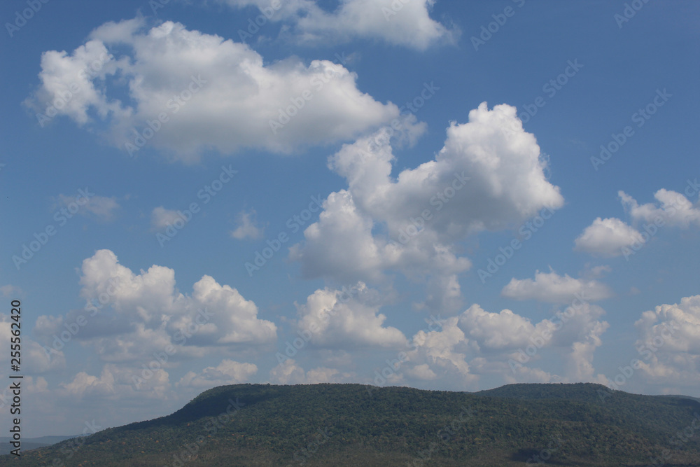 landscape white blue sky and clouds
