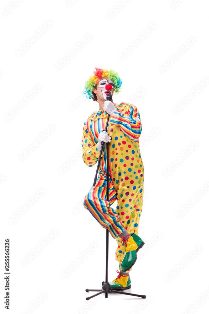 Funny clown isolated on white background Funny clown isolated on white background