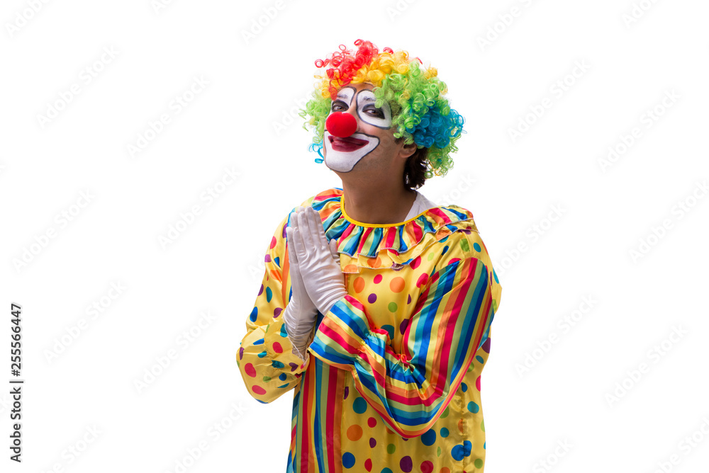 Funny clown isolated on white background Funny clown isolated on white background