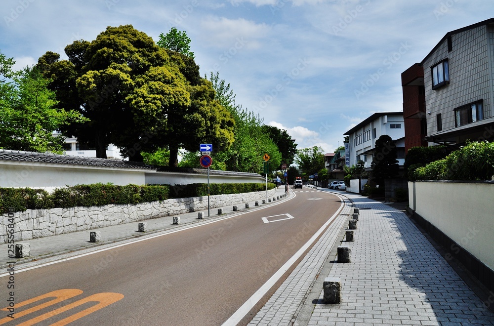 Street view in Mito City, Ibaraki, Japan