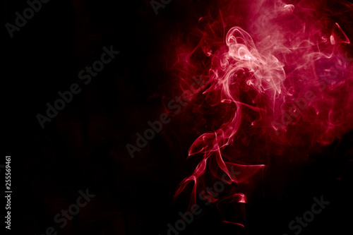 Red Smoke on Black background. © HB511