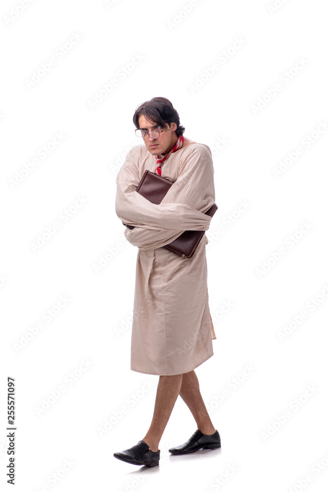 Young mad man isolated on white Young mad man isolated on white