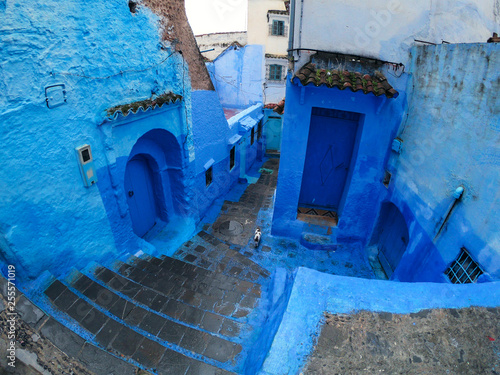 The blue painted streets of Chefchaouen, Morocco © Oleksandr