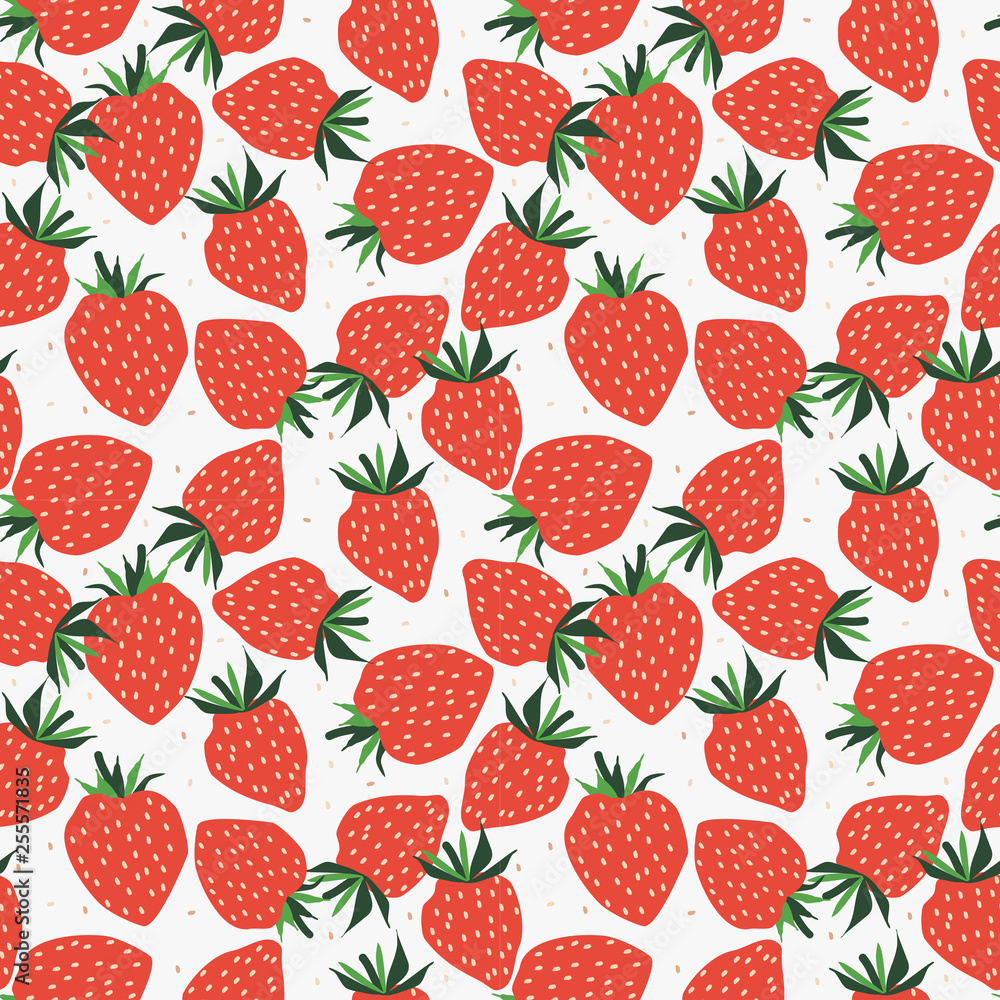 Fresh strawberry seamless pattern. Fresh strawberry seamless pattern.