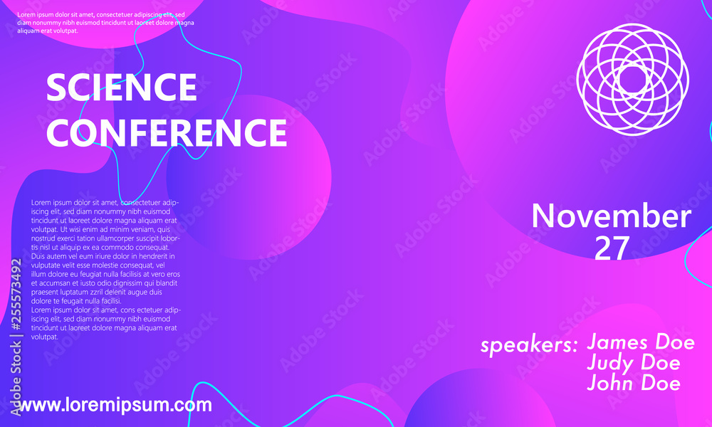 Science conference invitation design template Science conference invitation design template