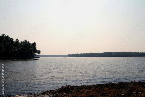 The Korapuzha river Kozhikode, Kerala. The view near the Arabian Sea.