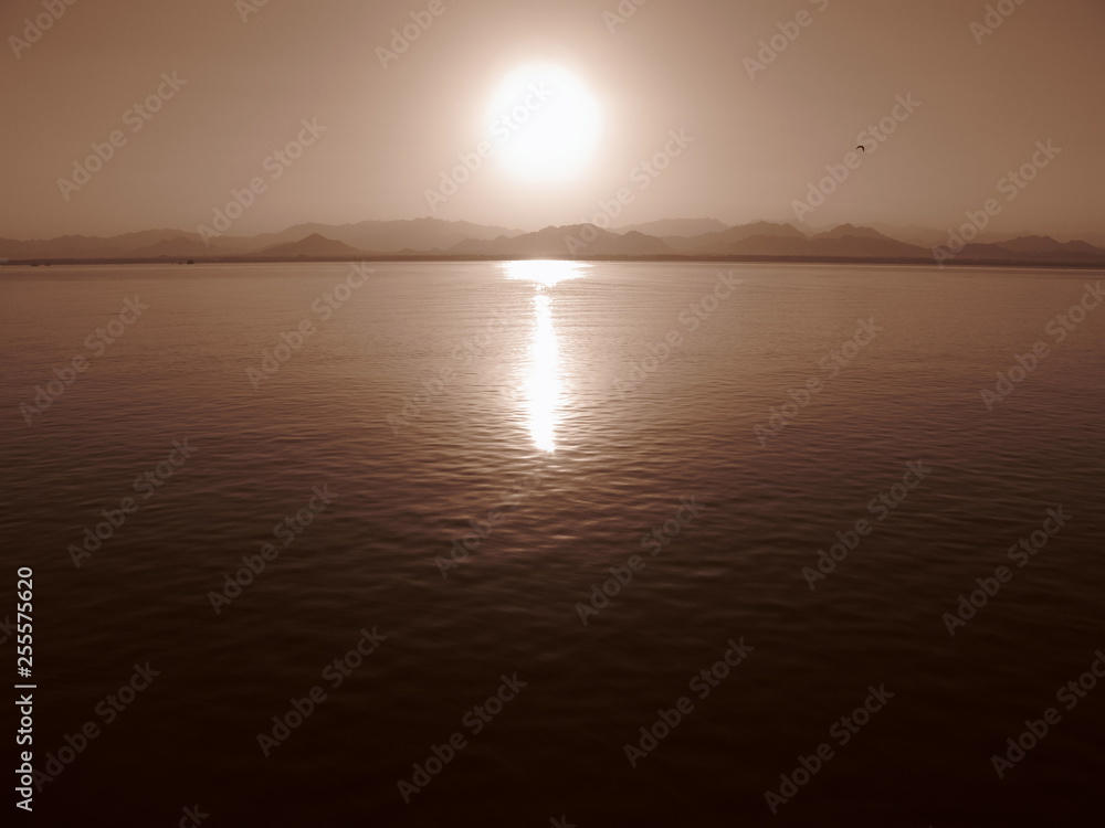 sunset on the sea sunset on the sea
