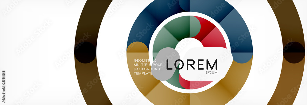 Vector outlined stroke circles composition Vector outlined stroke circles composition