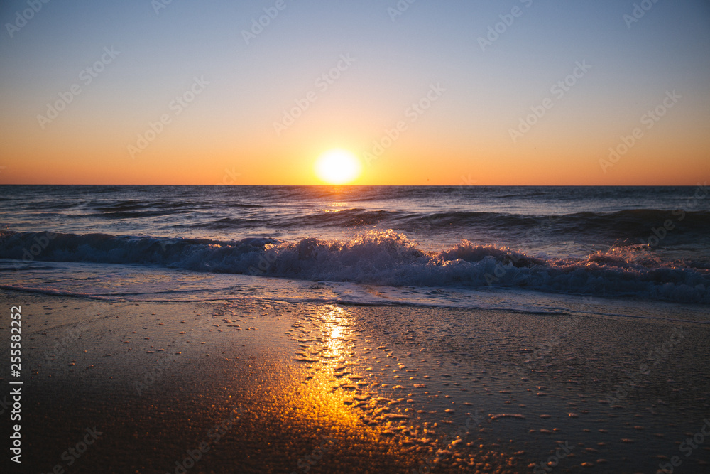 sunrise over the waves sunrise over the waves