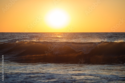 waves over the sunrise