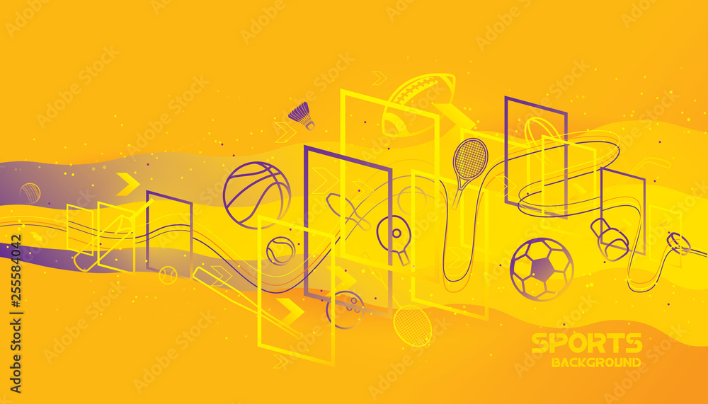 Abstract futuristic background. Vector sport concept - obrazy, fototapety, plakaty 