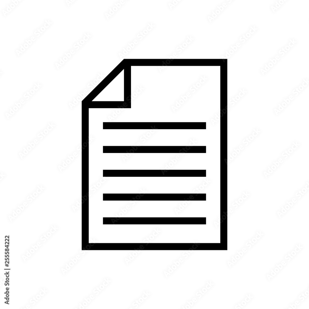 Document icon vector. Paper icon. File Icon Document icon vector. Paper icon. File Icon