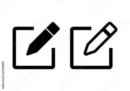 Edit icon vector. Pencil icon. sign up Icon vector photo