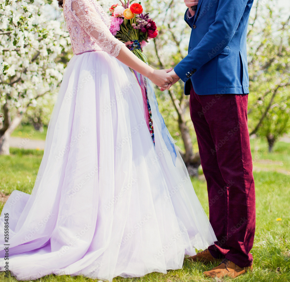 bride and groom, spring boho wedding bride and groom, spring boho wedding