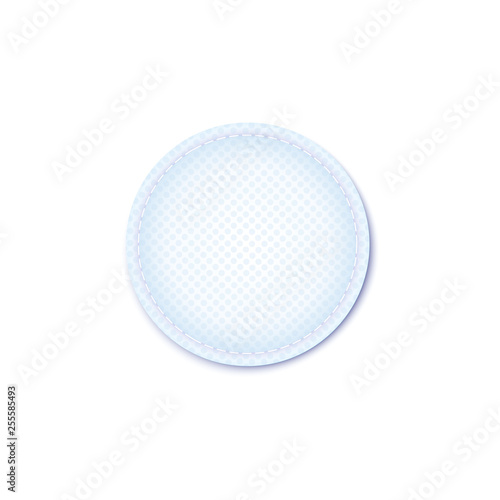 Vector cotton pad for female hygiene circle sponge