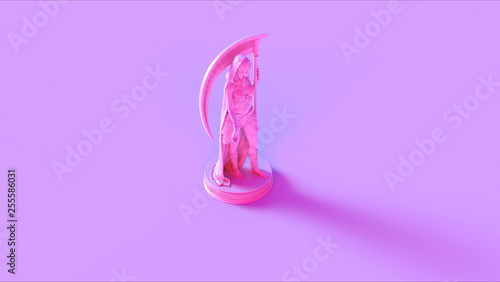 Pink Mexican Santa Muerte Our Lady of Holy Death 3d illustration 3d render